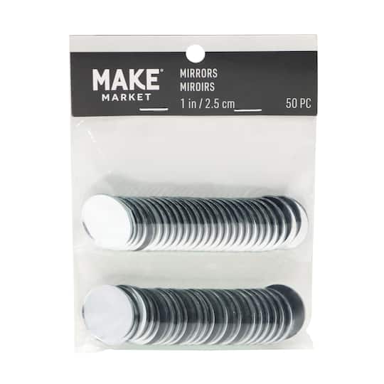 1" Round Glass Mirrors, 50ct. by Make Market®